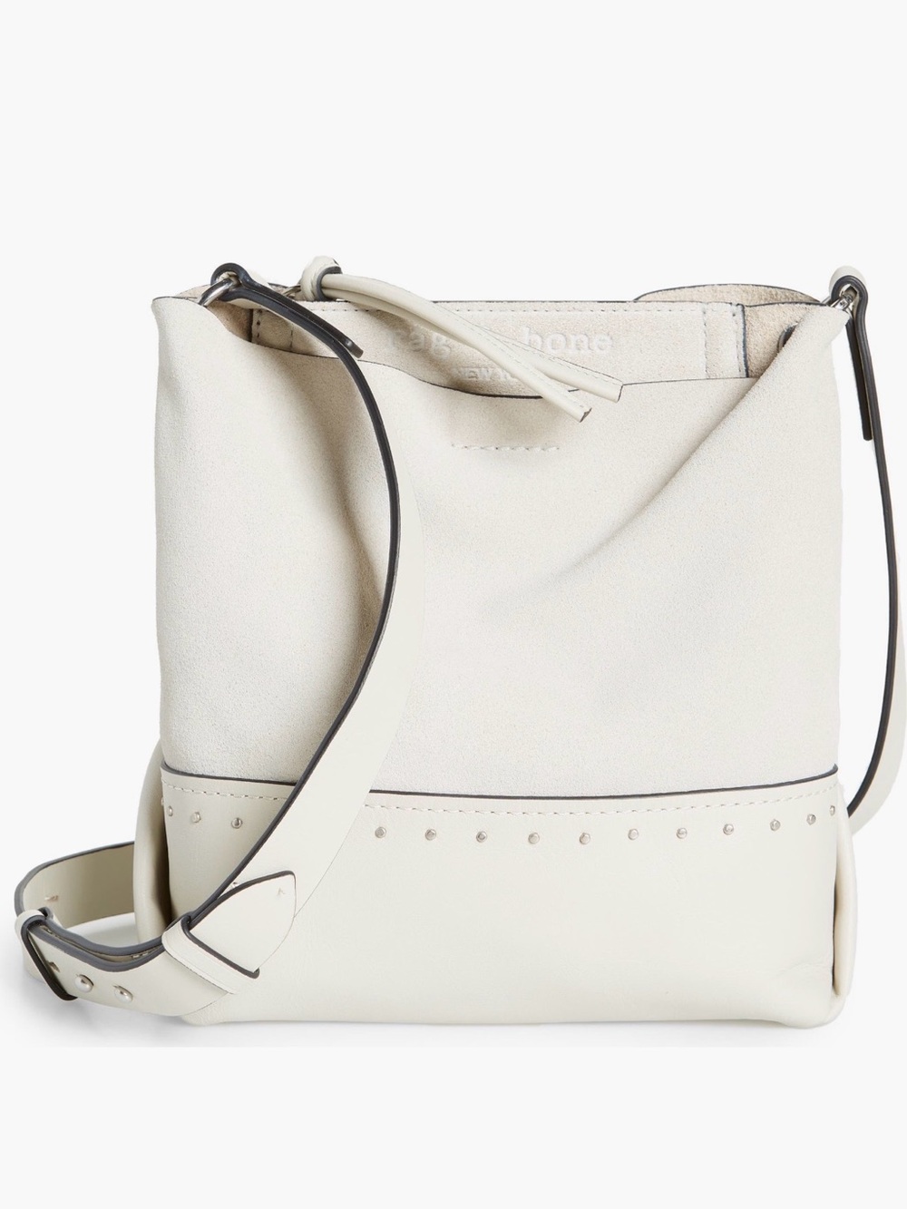 Rag & Bone Cream Leather and suede Crossbody Bag - Picture 14 of 14